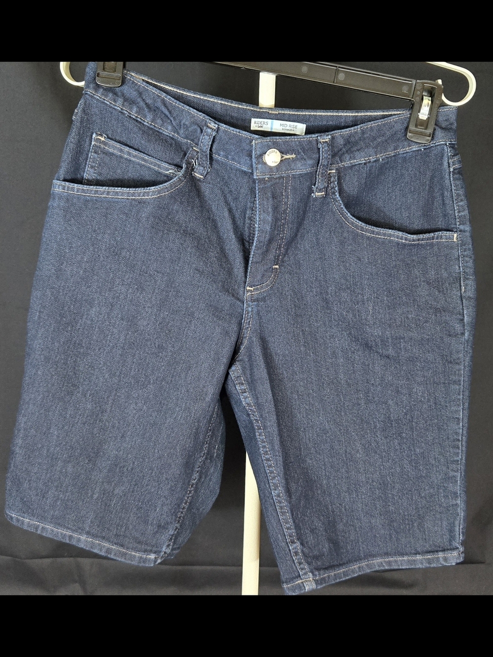 Midwash Denim Shorts with Classic Five-Pocket Design - Blue